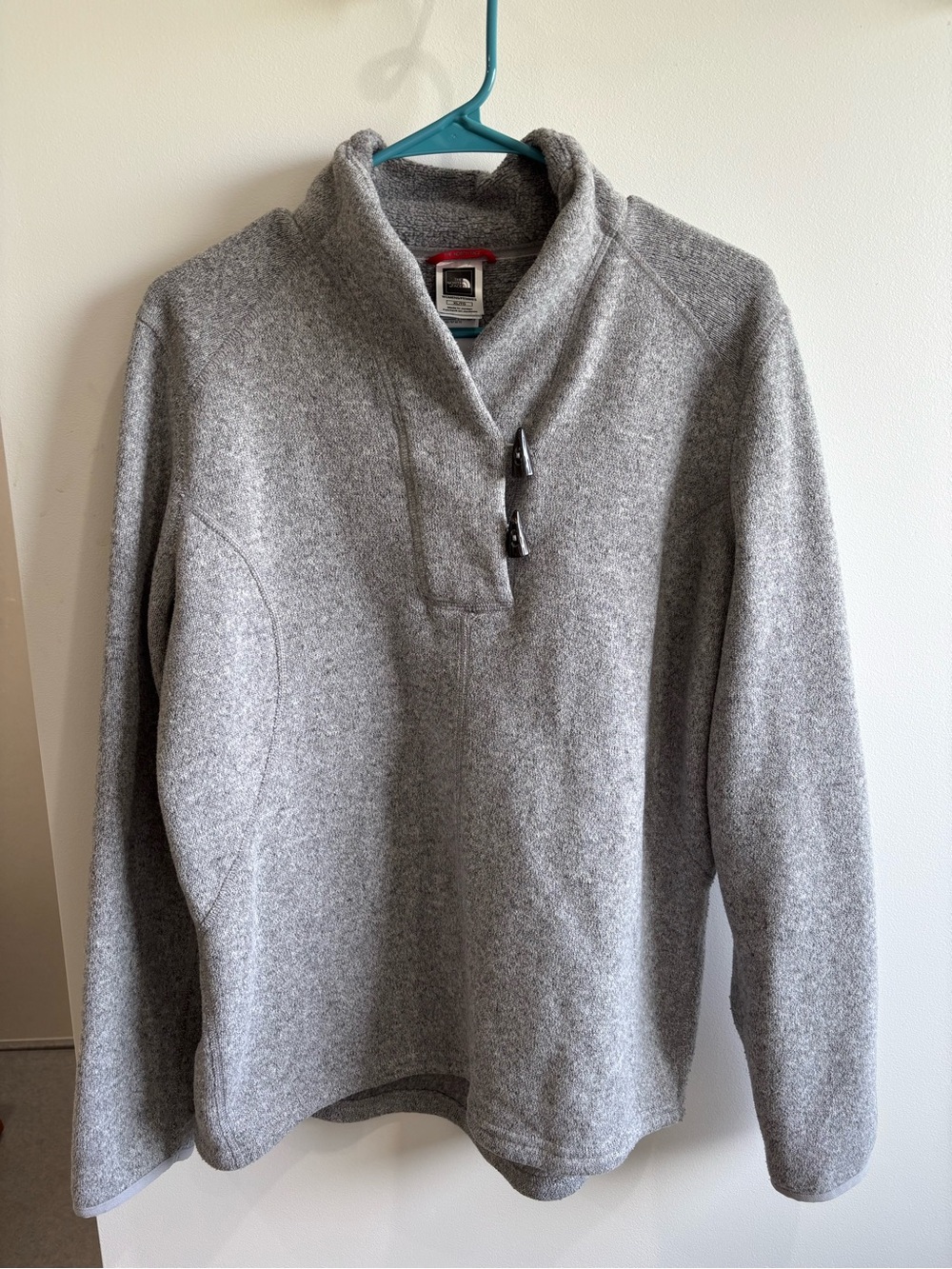 The North Face womens  Gray Shawl Zip-Up Pullover